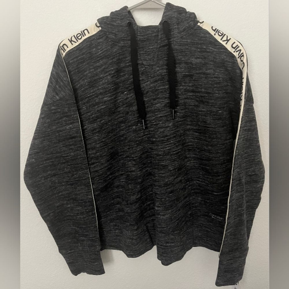 🥳 $13 FINAL PRICE❣️NWT Women's Calvin Klein Logo Pullover Hoodie S